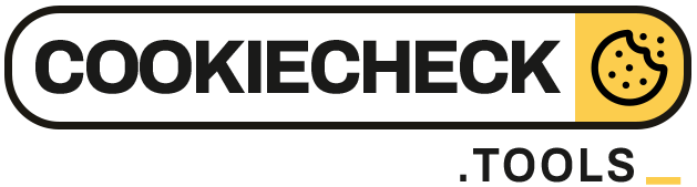 Search bar shaped COOKIECHECK.TOOLS logo with a cookie
